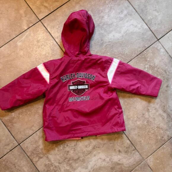 Harley-davidson kids Pink and Burgundy Jacket - Picture 2 of 8